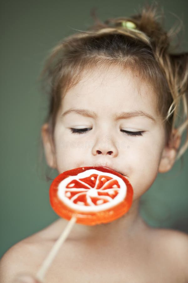 Child with a lollipop