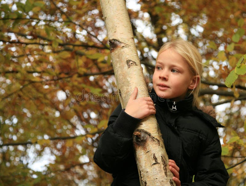 Child outdoor in forest