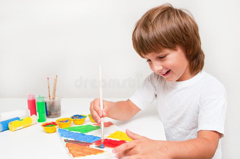 Child painting