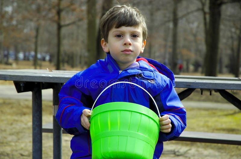 Child On Park Bench
