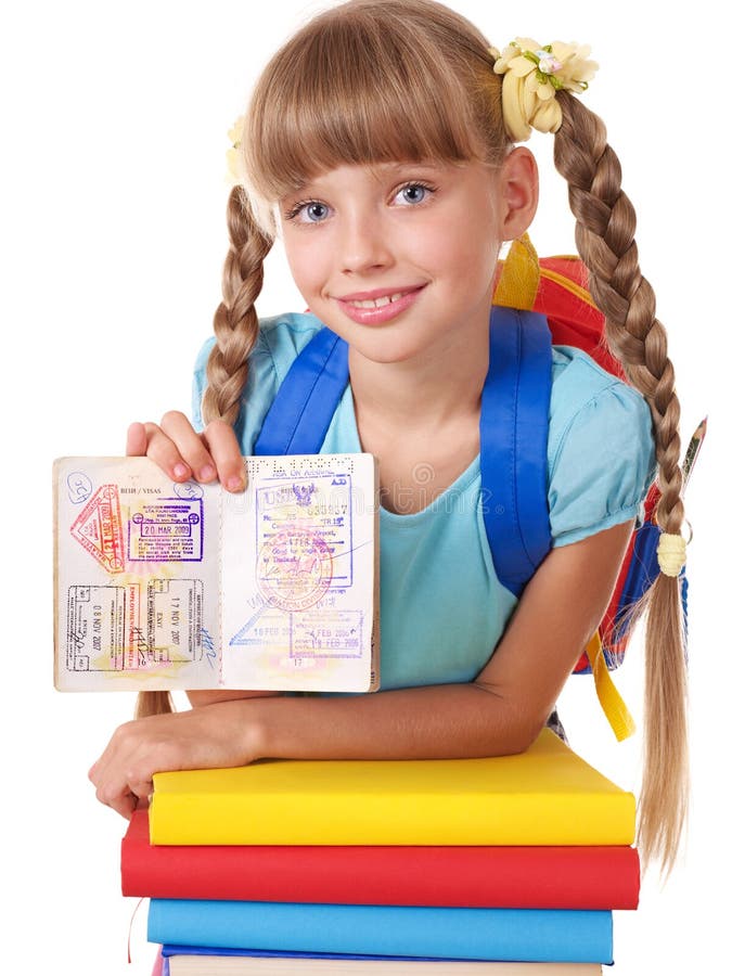 Child with pile of books. stock photo. Image of isolated - 16993410