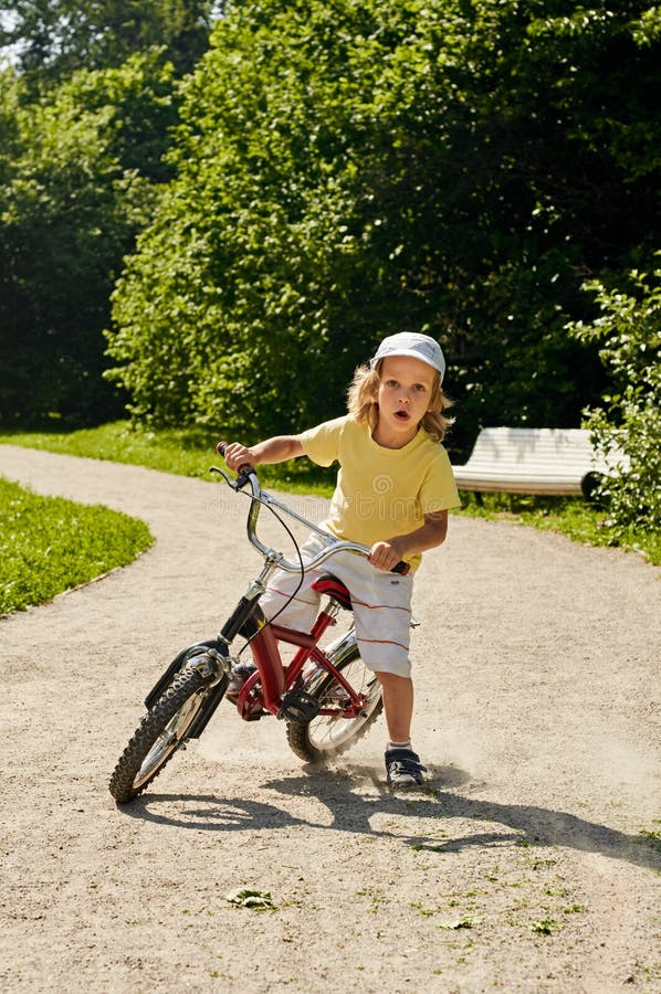Child playing bike