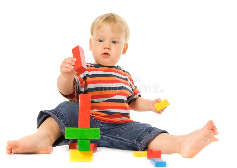 Child playing intellectual game