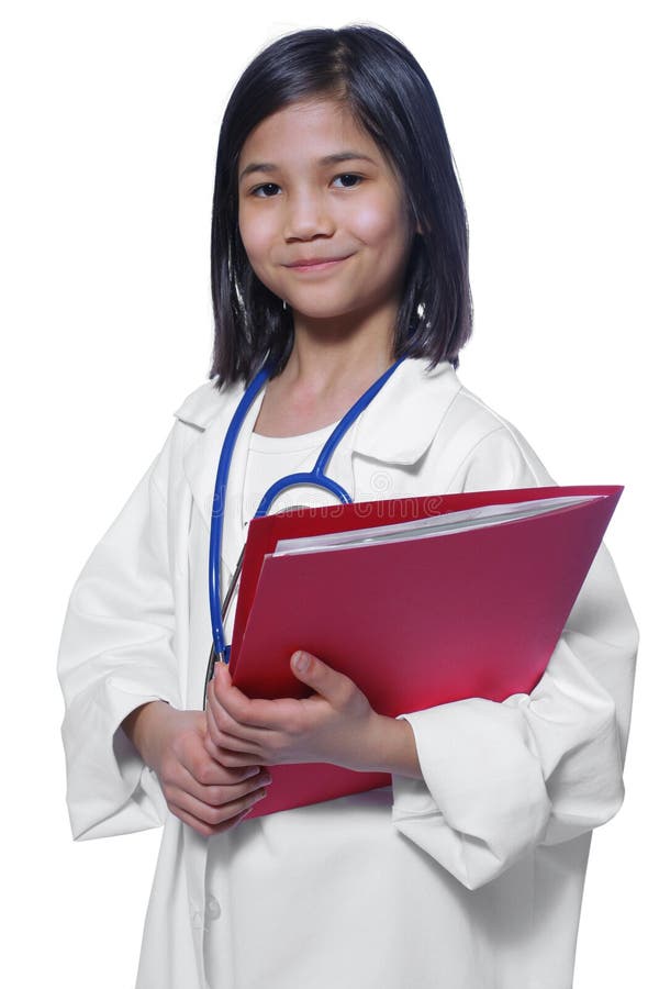 Child playing stern doctor