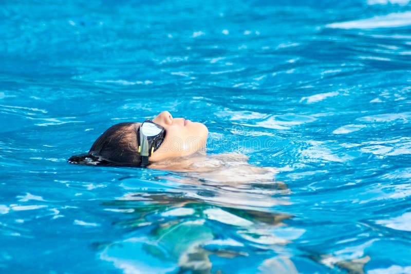 Child in the pool royalty free stock photography Child in the pool royalty free stock photography