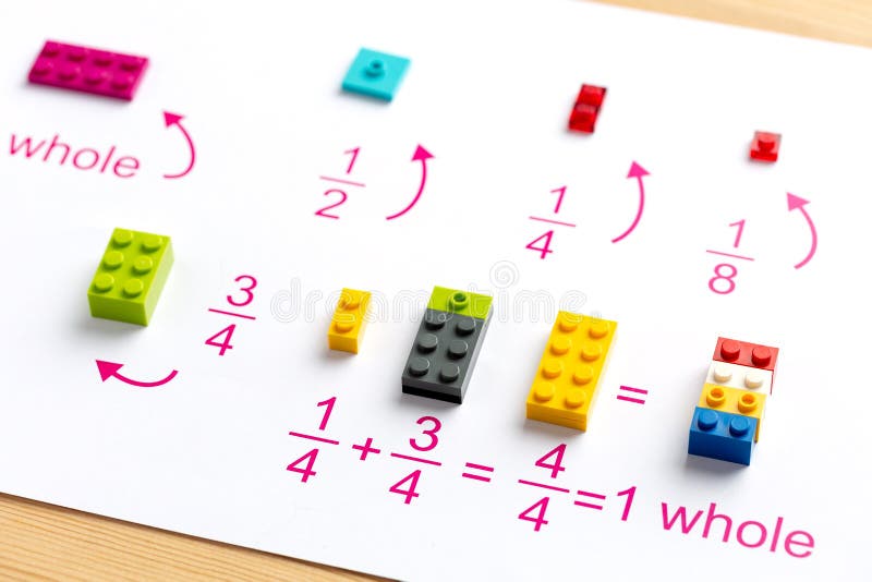 The child puts the colored blocks in the right place. Math games for children. Mathematics, logic, training. stock images The child puts the colored blocks in the right place. Math games for children. Mathematics, logic, training. stock images
