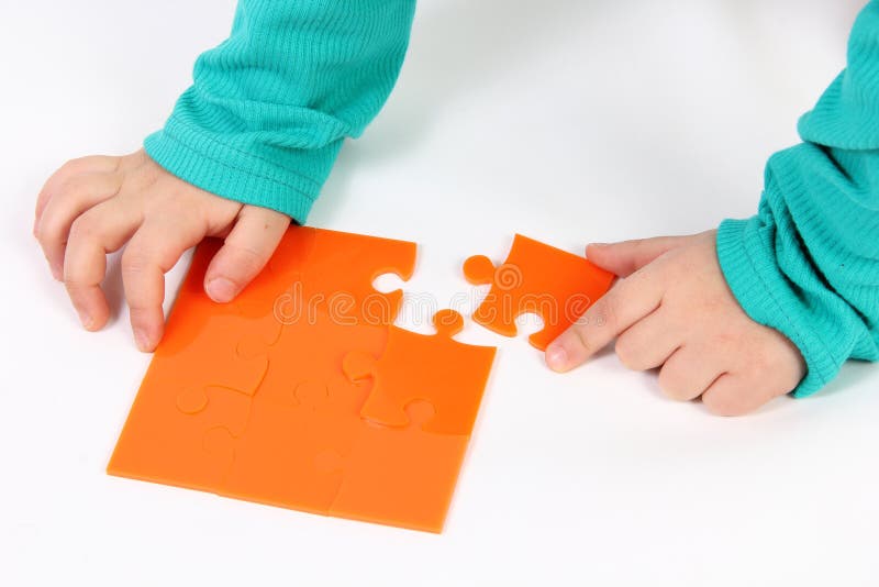 Child with puzzle royalty free stock image Child with puzzle royalty free stock image