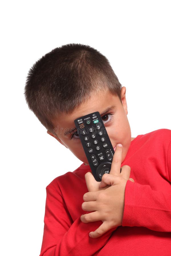 Child with remote control stock image. Image of keypad 16845137