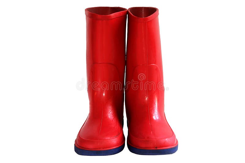 red white and blue rain boots