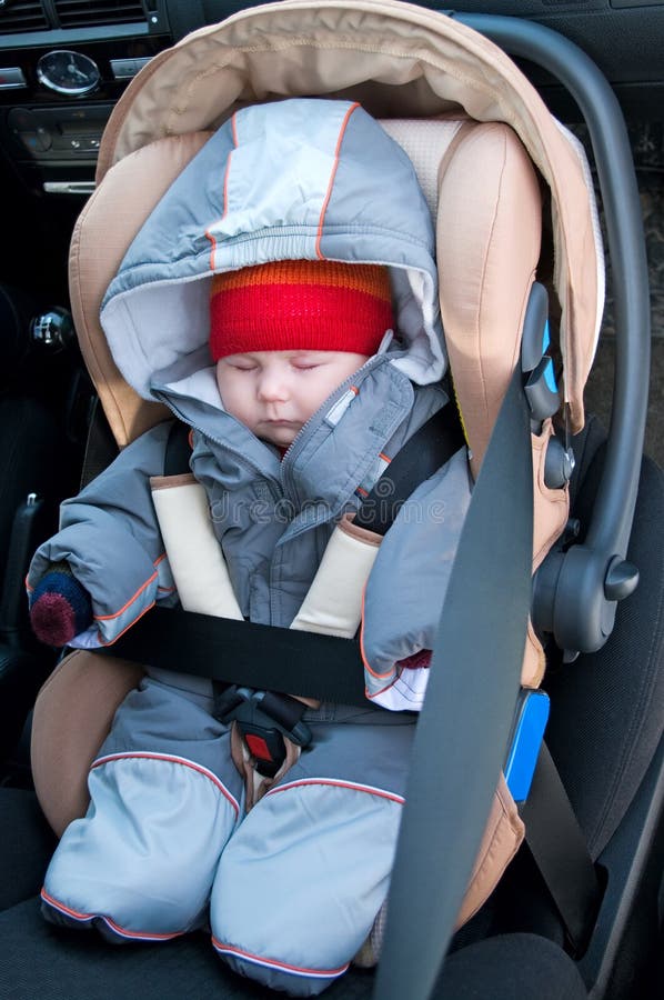 Baby in car seat stock photo. Image of back, family, cute - 9374554
