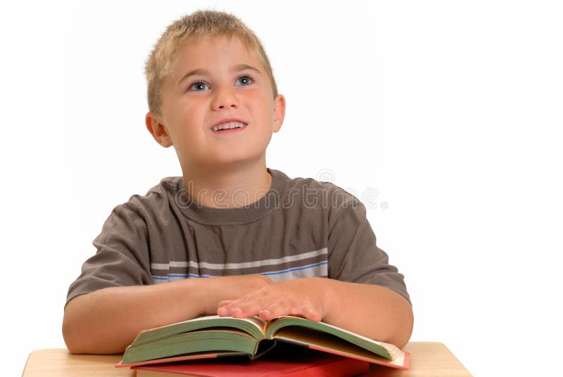 Child at school desk stock photo. Image of success, student 4721810