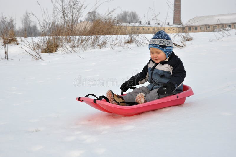 Child on sled