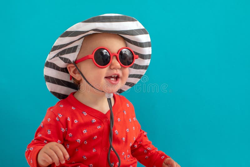 Child in sunglasses and hat stock photo Child in sunglasses and hat stock photo