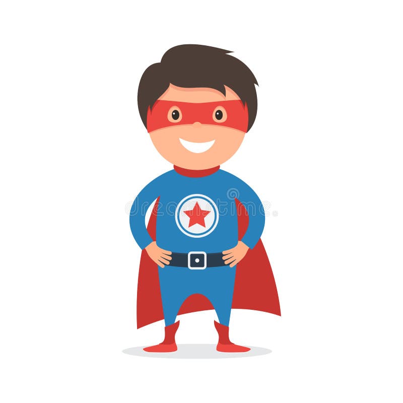 Child super hero costume stock vector. Illustration of concept - 89184393