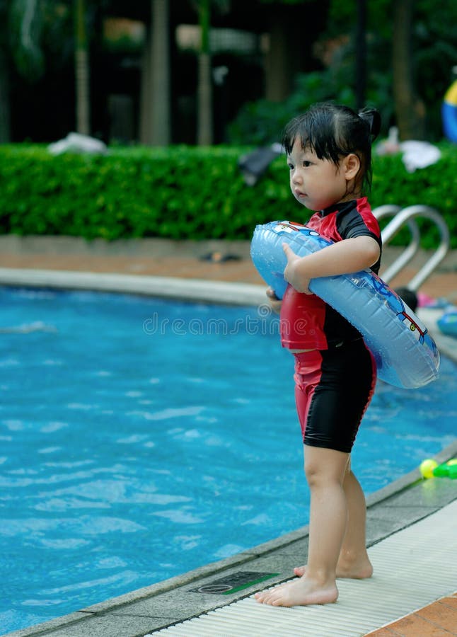 child swimming