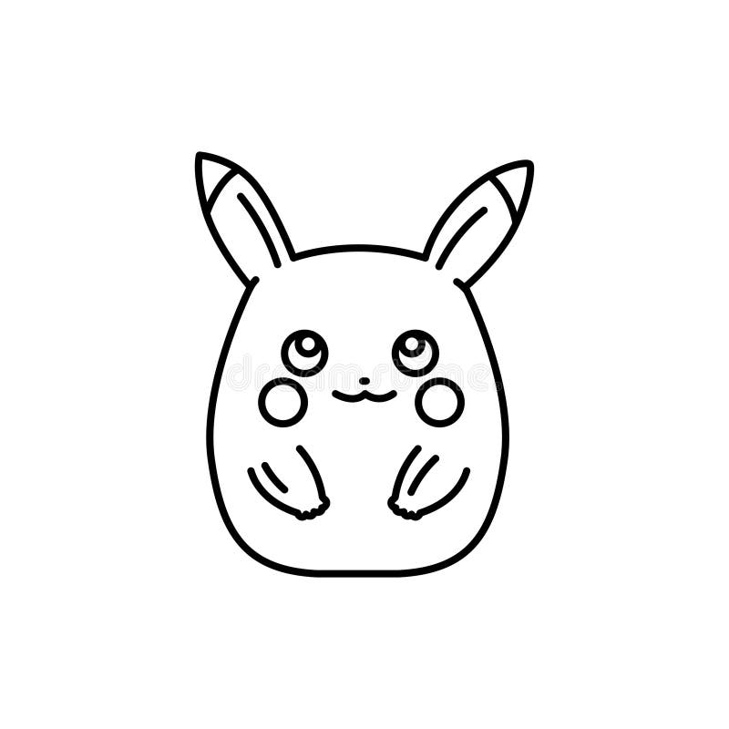 Child Toy Pikachu Black Line Icon. Editorial Stock Image - Illustration of  cute, graphic: 276584734