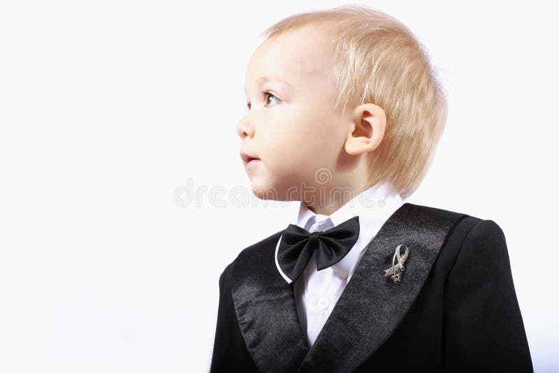 Child in a tuxedo stock photos Child in a tuxedo stock photos