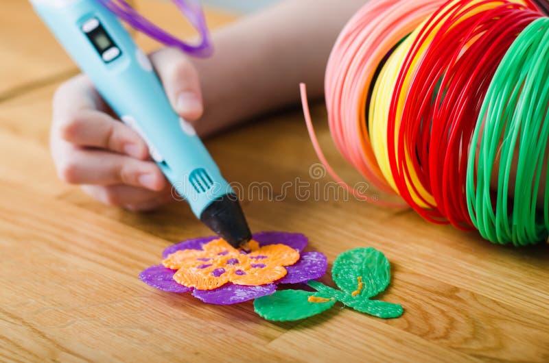 3d Pen Kit Colored Plastic For 3d Pen 3d Figures With Their Own Hands Ideas  For Creativity Hobby After School Stock Photo - Download Image Now - iStock