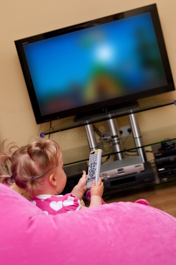 Child watching television stock photography Child watching television stock photography
