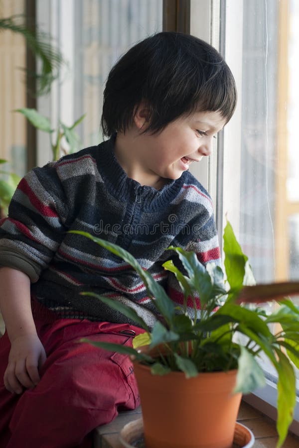 Child at window