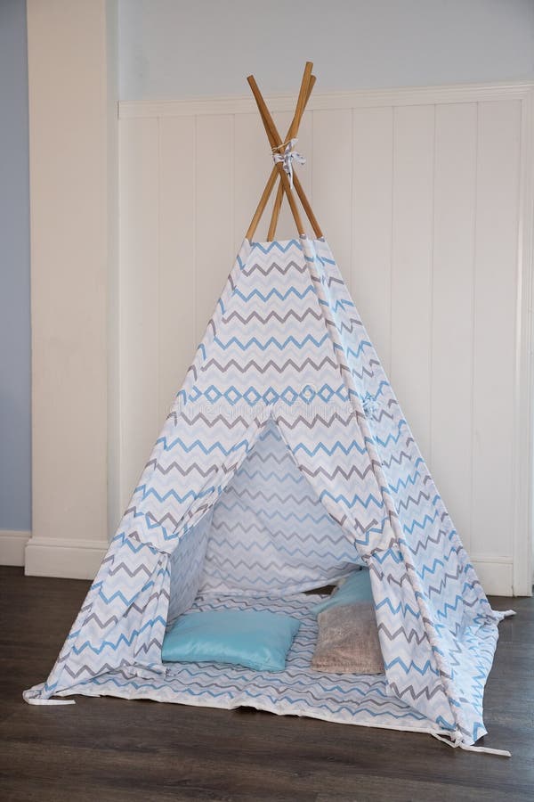 Childen`s Room Corner with a Beautifully Decorated Play Tipi Tent and a ...