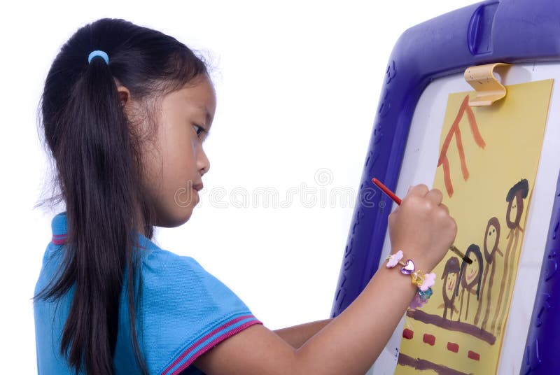 Childhood Painting stock photo. Image of colors, holding - 2500412