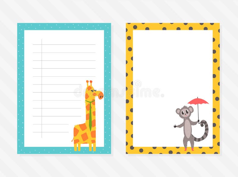 Cute Giraffe Cover Square Grid Kid's School Notebook B5 