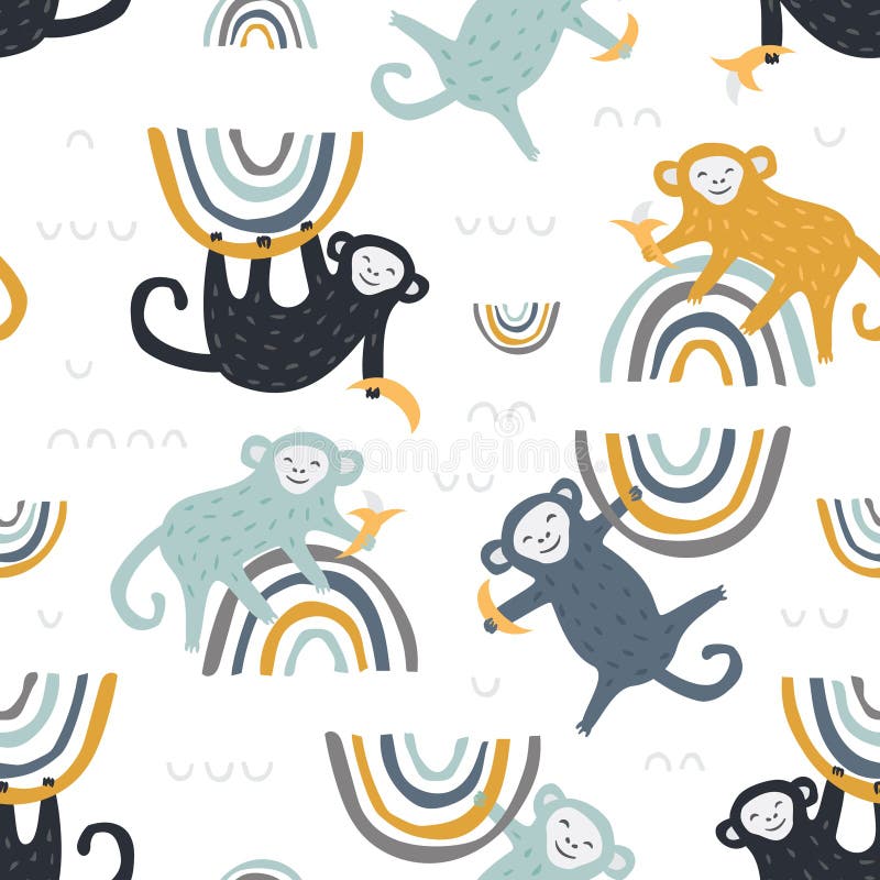 The monkey. Texture stock vector. Illustration of cheerful - 27260727