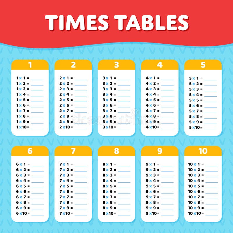 children-activity-times-table-activity-sheet-stock-illustrations-1