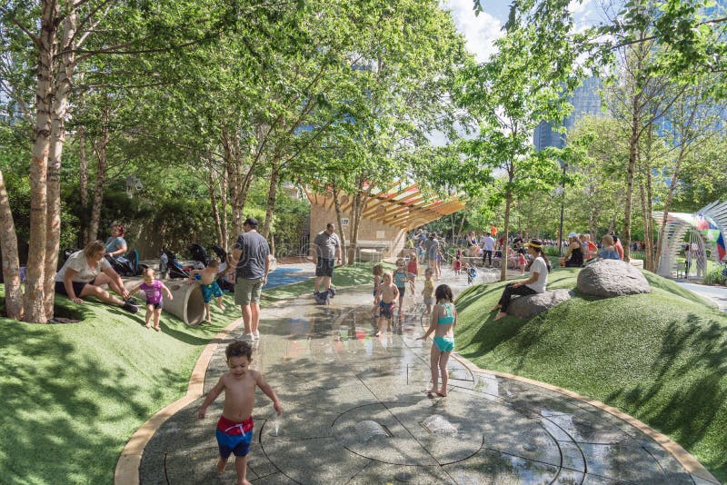 Children area at Klyde Warren Park in downtown Dallas, Texas