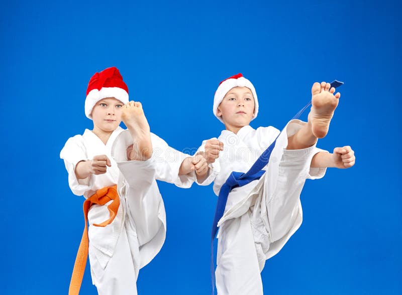 18x18 Multicolor Christmas Santa Claus Gift Men Women Boys Kids Karate Kick Santa Judo Taekwondo Martial Arts Christmas MMA Throw Pillow