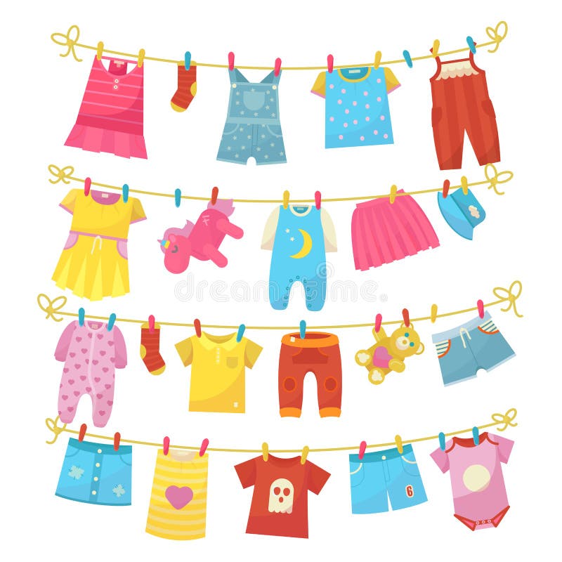 https://thumbs.dreamstime.com/b/children-clothes-rope-kids-bright-clothing-washed-hung-along-line-to-dry-using-pegs-clothespins-vector-flat-style-120680226.jpg
