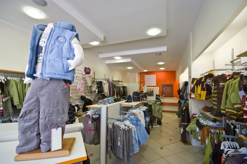 Children s Clothing Shop stock photo. Image of sale, wear 3861664