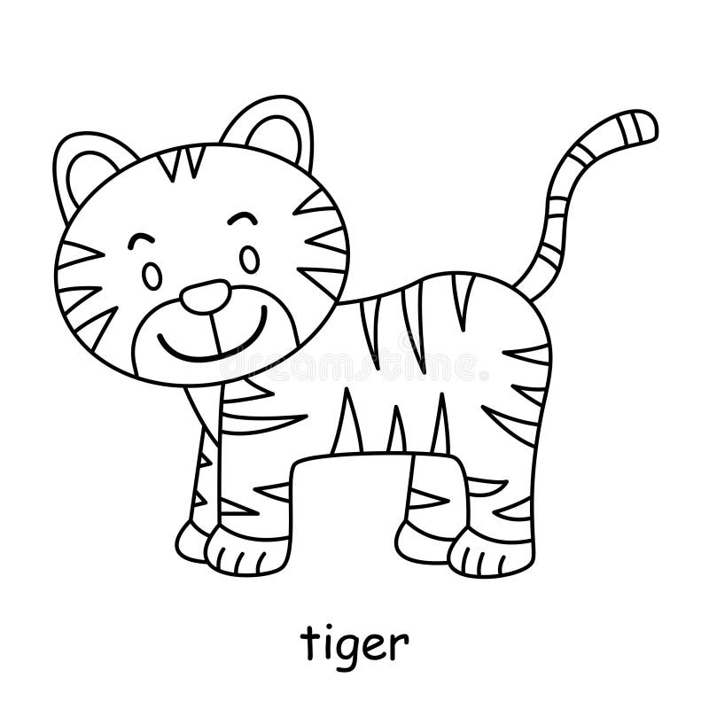 Tiger Outline Colouring Stock Illustrations – 308 Tiger Outline Colouring  Stock Illustrations, Vectors & Clipart - Dreamstime