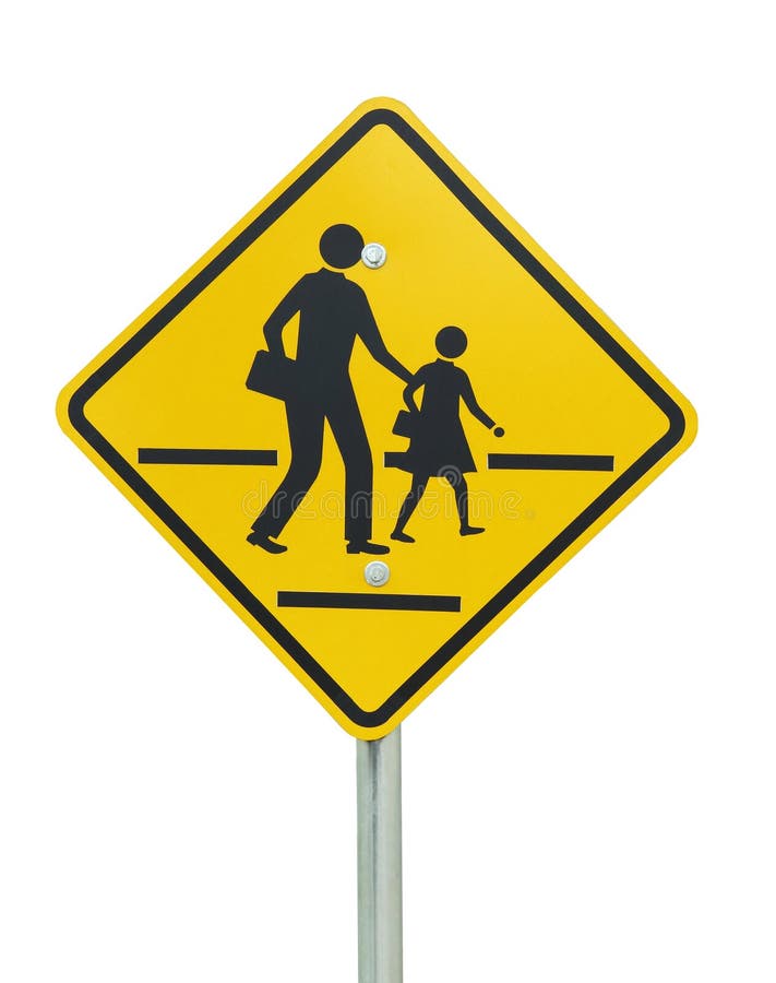 Warning Children Crossing - Australian Road Sign. Warning Children