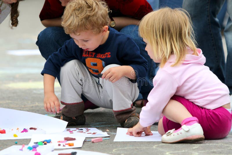 Children drawing