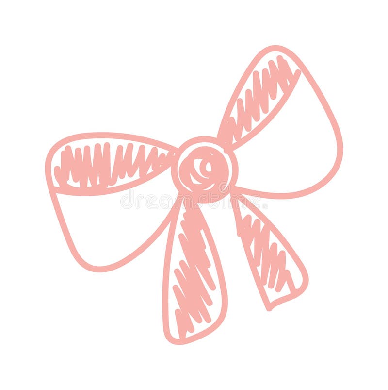 Children Drawing Ribbon in Pencil Stock Vector Illustration of doodle