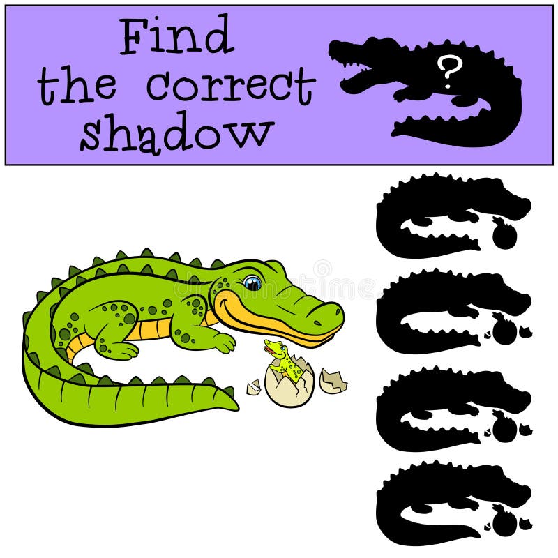 Children games: Find the correct shadow.