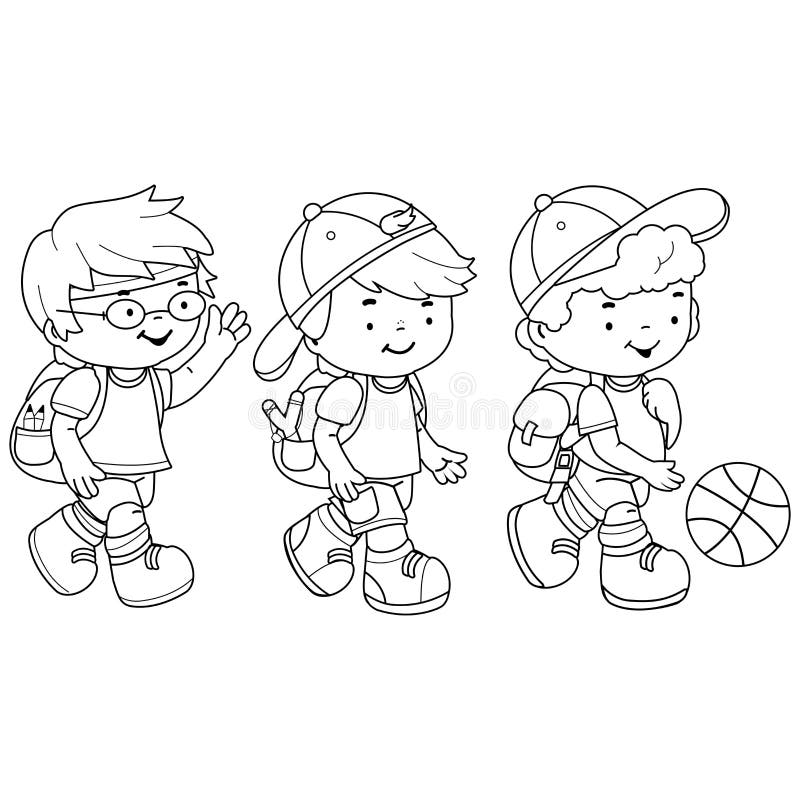 Basketball Group Drawing of Friends