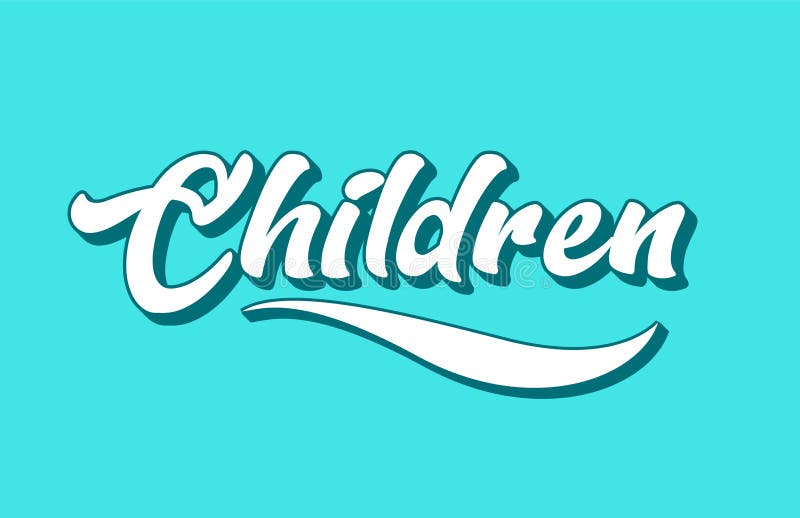 Children Hand Written Word Text for Typography Design Stock Vector