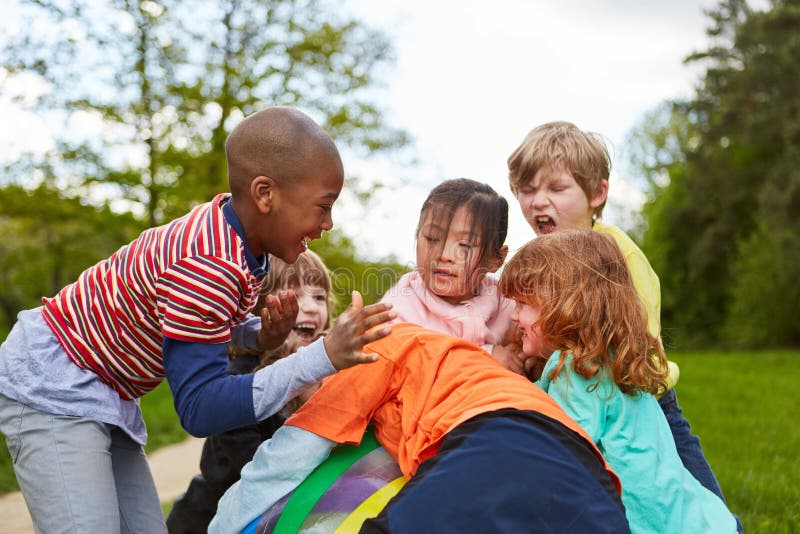 Children Competing at Sack Race Stock Image - Image of african, nature: 87806585