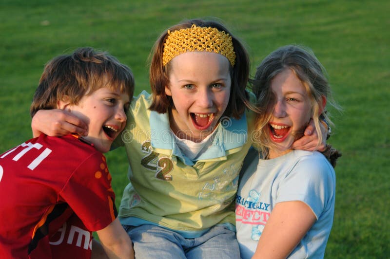 Children having fun in the park