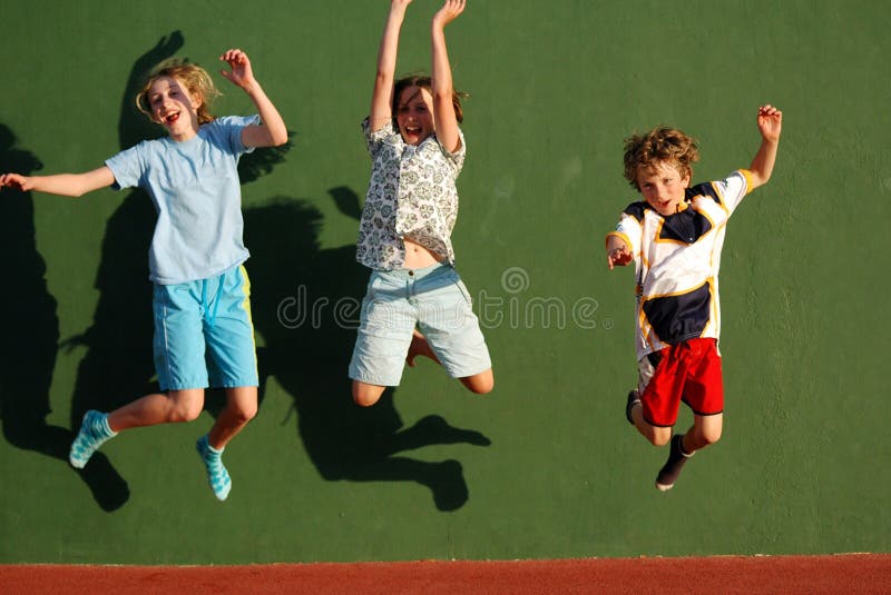 Jumping kids hi-res stock photography and images - Alamy