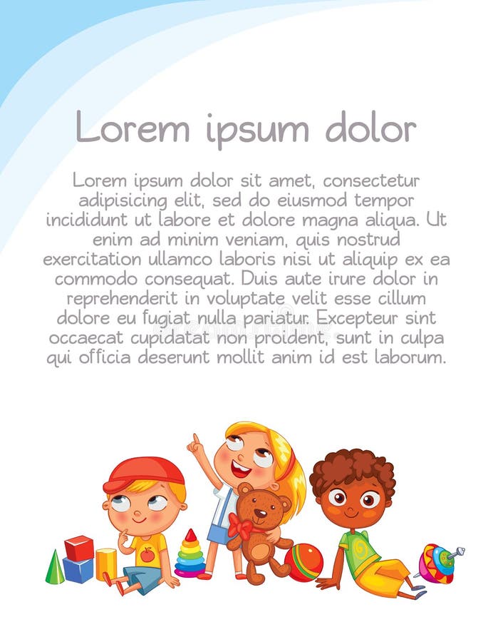 Children play with toys stock vector. Illustration of book - 28160868