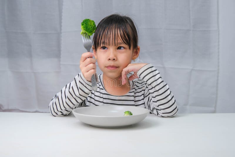 Children Love To Eat Vegetables. Stock Image - Image of cheerful