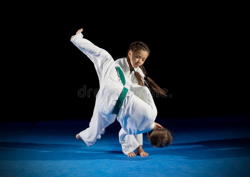 Children Martial Arts Fighters Stock Image Image of female, belt
