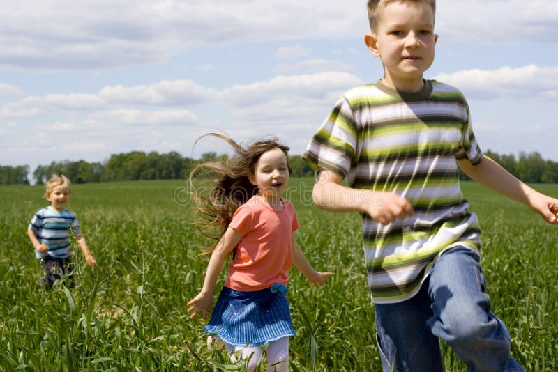 Children on meadow