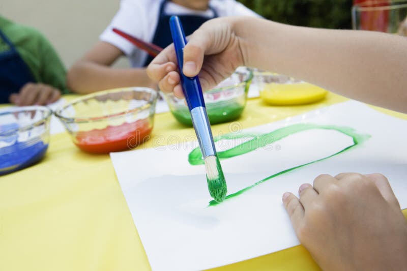 Children Painting stock photo