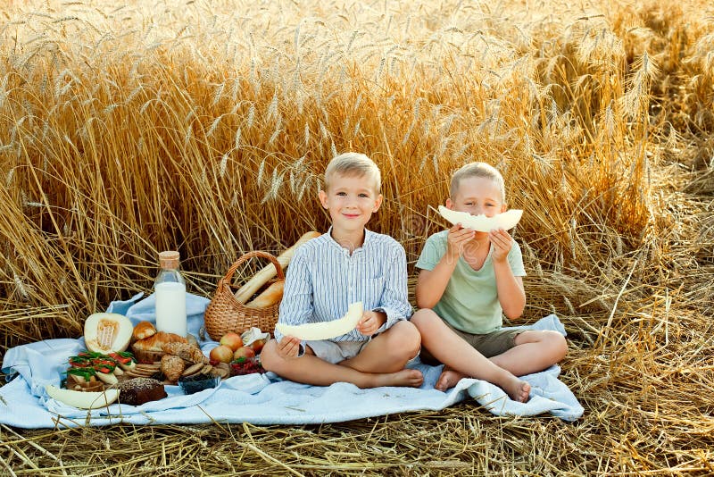 Children on picnic stock image. Image of kids, girls - 18724755