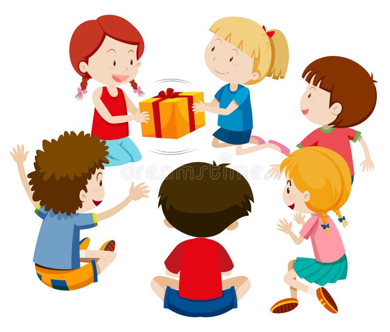 Children Play Jumping Sack in the Park Stock Vector - Illustration of